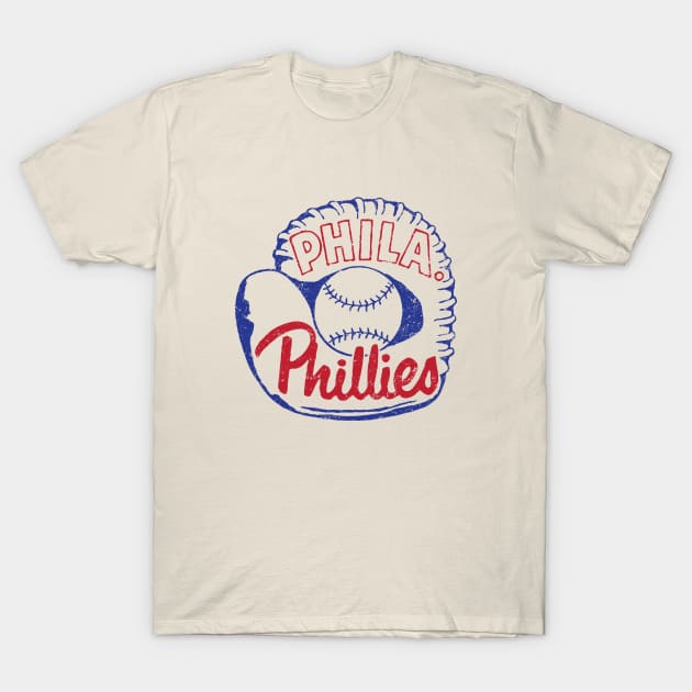 Philadelphia Phillies Glove by Buck Tee T-Shirt by Buck Tee